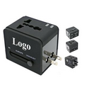 Multi-nation Travel Adapter With USB Charger, Charger In Over 150 Countries Worldwide